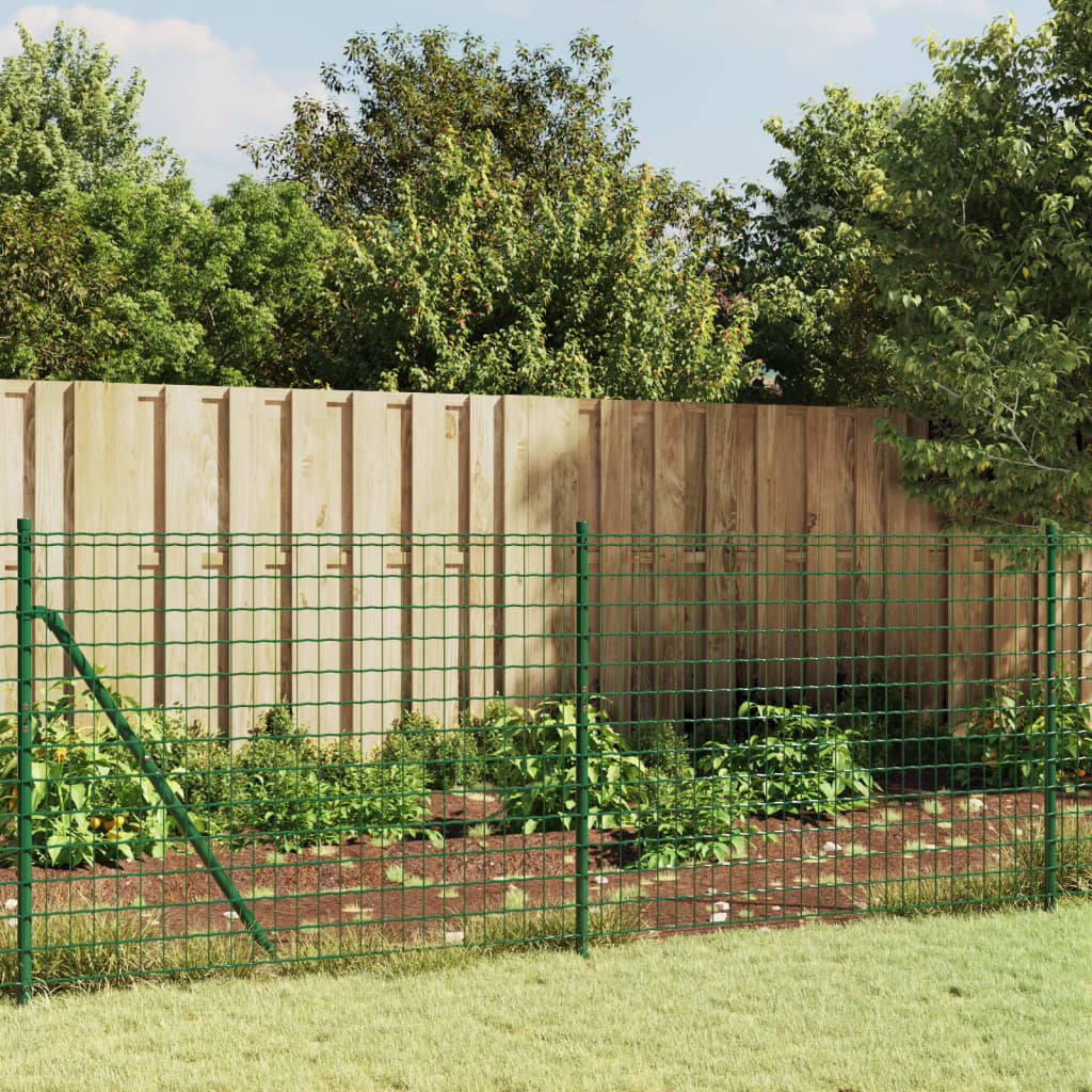 Maschendrahtzaun mit Bodenhülsen Grün 0,8x10 m