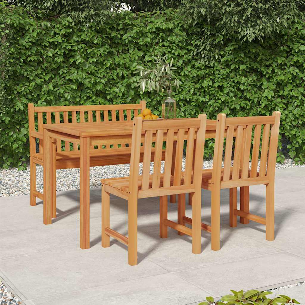 4-tlg. Garten-Essgruppe Massivholz Teak
