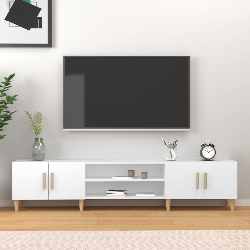 TV-Schrank Weiß 180 x 31,5 x 40 cm Holzwerkstoff