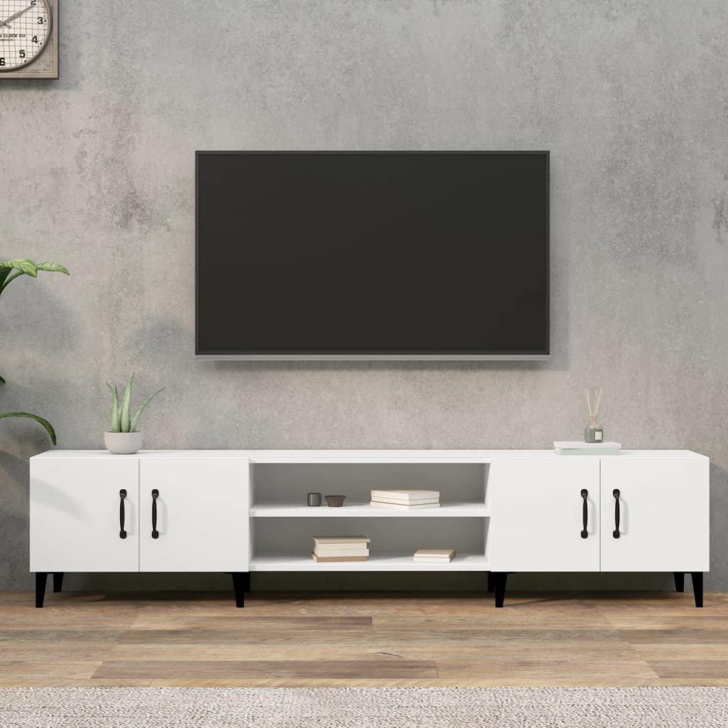 TV-Schrank Weiß 180 x 31,5 x 40 cm Holzwerkstoff