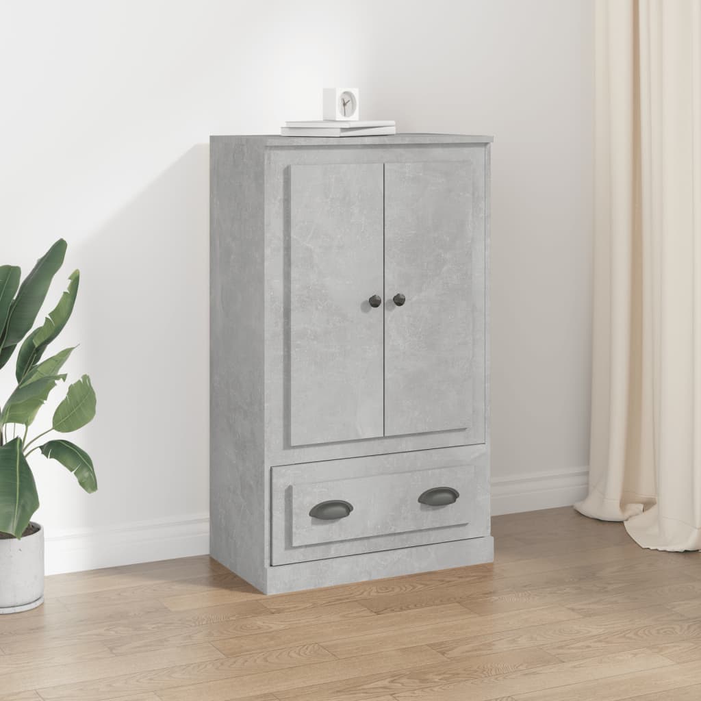 Highboard Betongrau 60x35,5x103,5 cm Holzwerkstoff