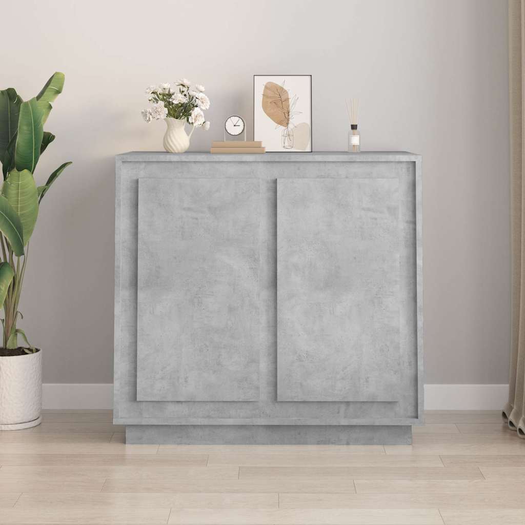 Sideboard Betongrau 80x34x75 cm Holzwerkstoff