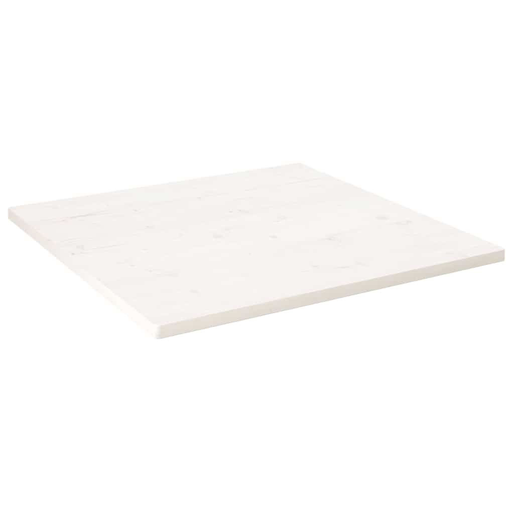 Tischplatte Weiß 90x90x2,5 cm Massivholz Kiefer Quadratisch