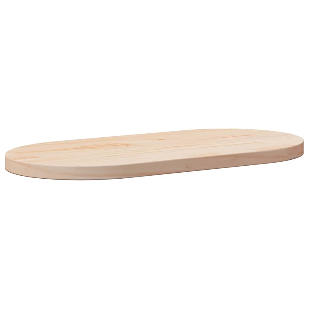 Tischplatte 90x45x2,5 cm Massivholz Kiefer Oval