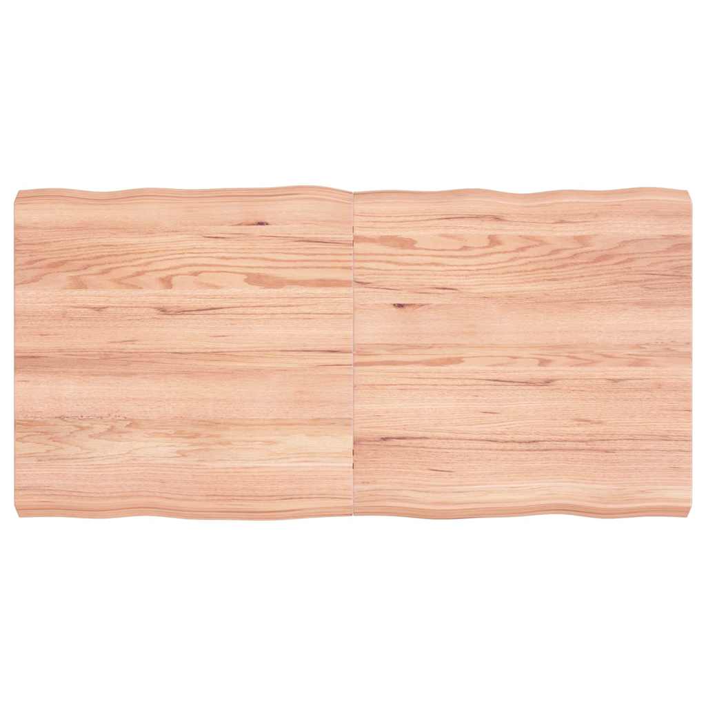 Tischplatte 120x60x(2-6) cm Massivholz Behandelt Baumkante