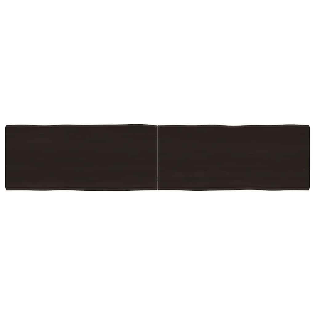 Tischplatte 180x40x(2-6) cm Massivholz Behandelt Baumkante