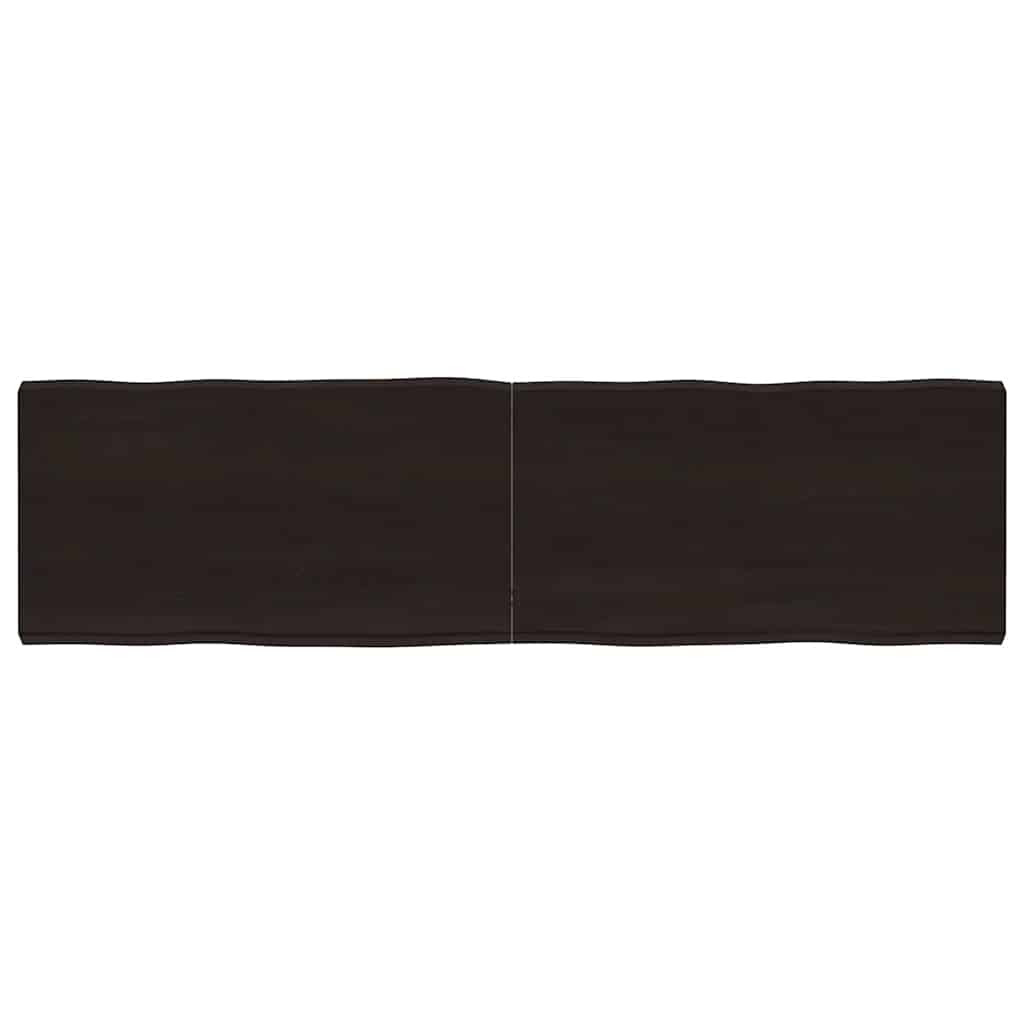 Tischplatte 180x50x(2-6) cm Massivholz Behandelt Baumkante