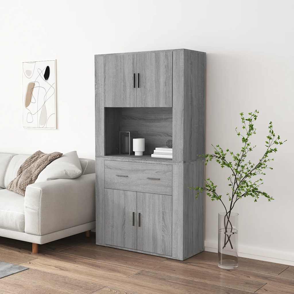 Highboard Grau Sonoma Holzwerkstoff