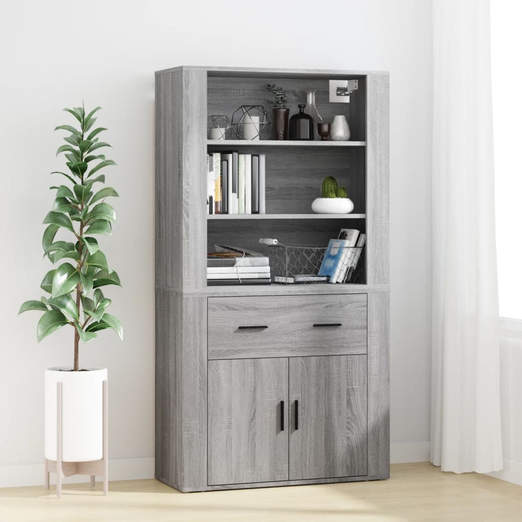 Highboard Grau Sonoma Holzwerkstoff