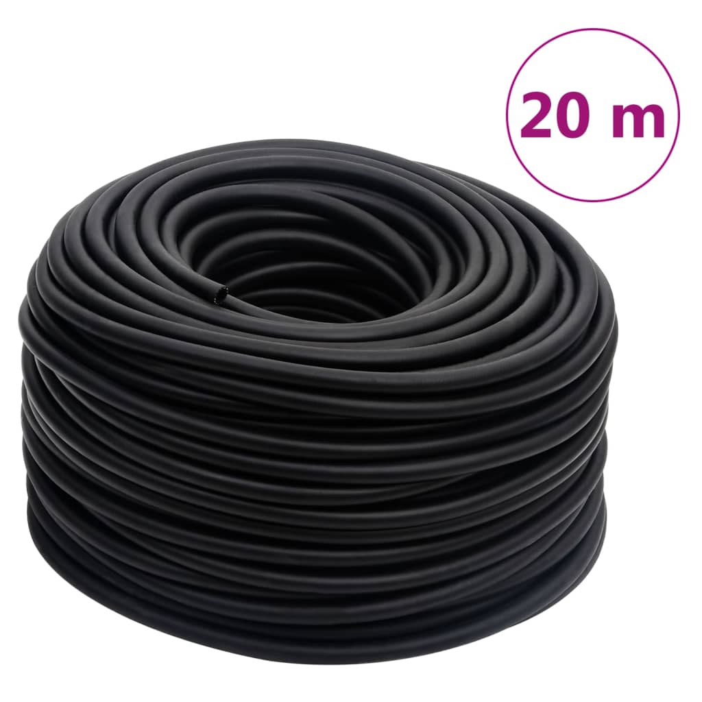 Hybrid-Luftschlauch Schwarz 0,6" 20 m Gummi und PVC