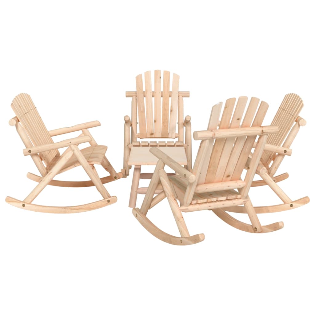 5-tlg. Garten-Lounge-Set Massivholz Fichte