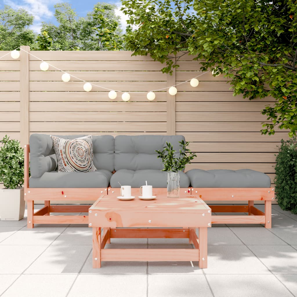 4-tlg. Garten-Lounge-Set Massivholz Douglasie