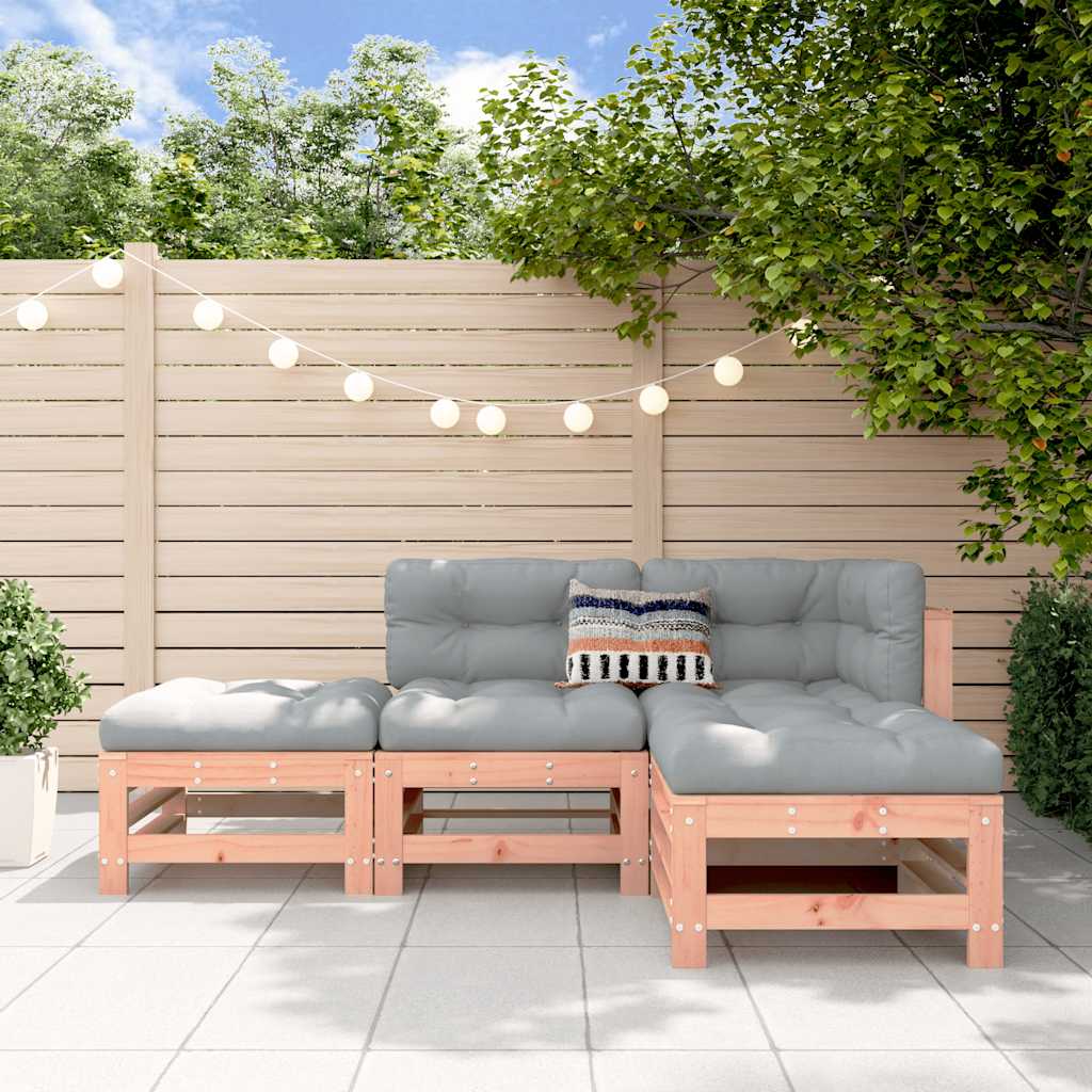 4-tlg. Garten-Lounge-Set Massivholz Douglasie