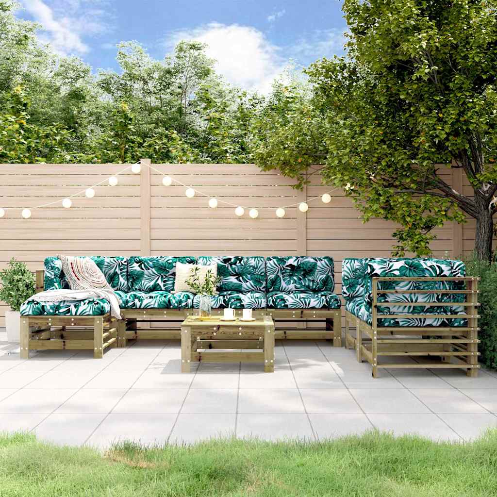 8-tlg. Garten-Lounge-Set Kiefernholz Imprägniert