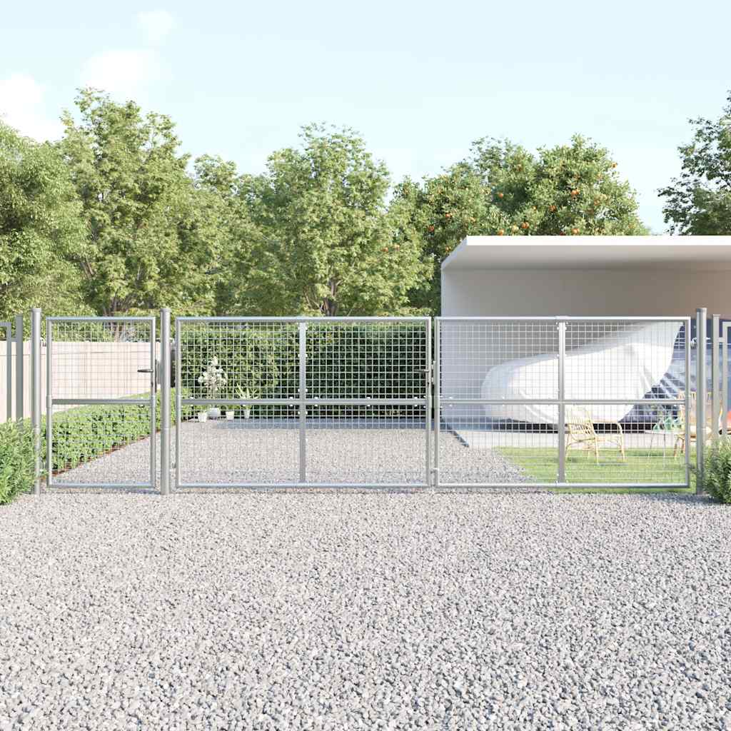Maschen-Gartentor Silber 500x125 cm Verzinkter Stahl