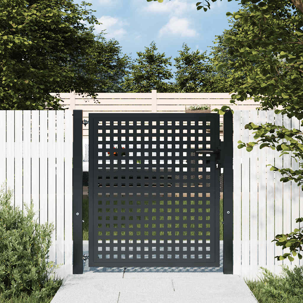 Gartentor Anthrazit 100x100 cm Stahl