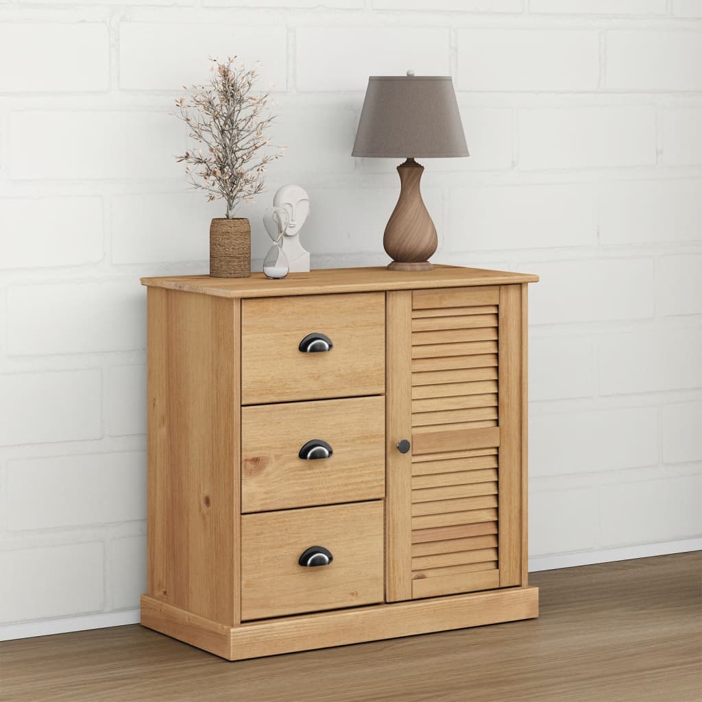 Sideboard mit Schubladen VIGO 78x40x75 cm Massivholz Kiefer