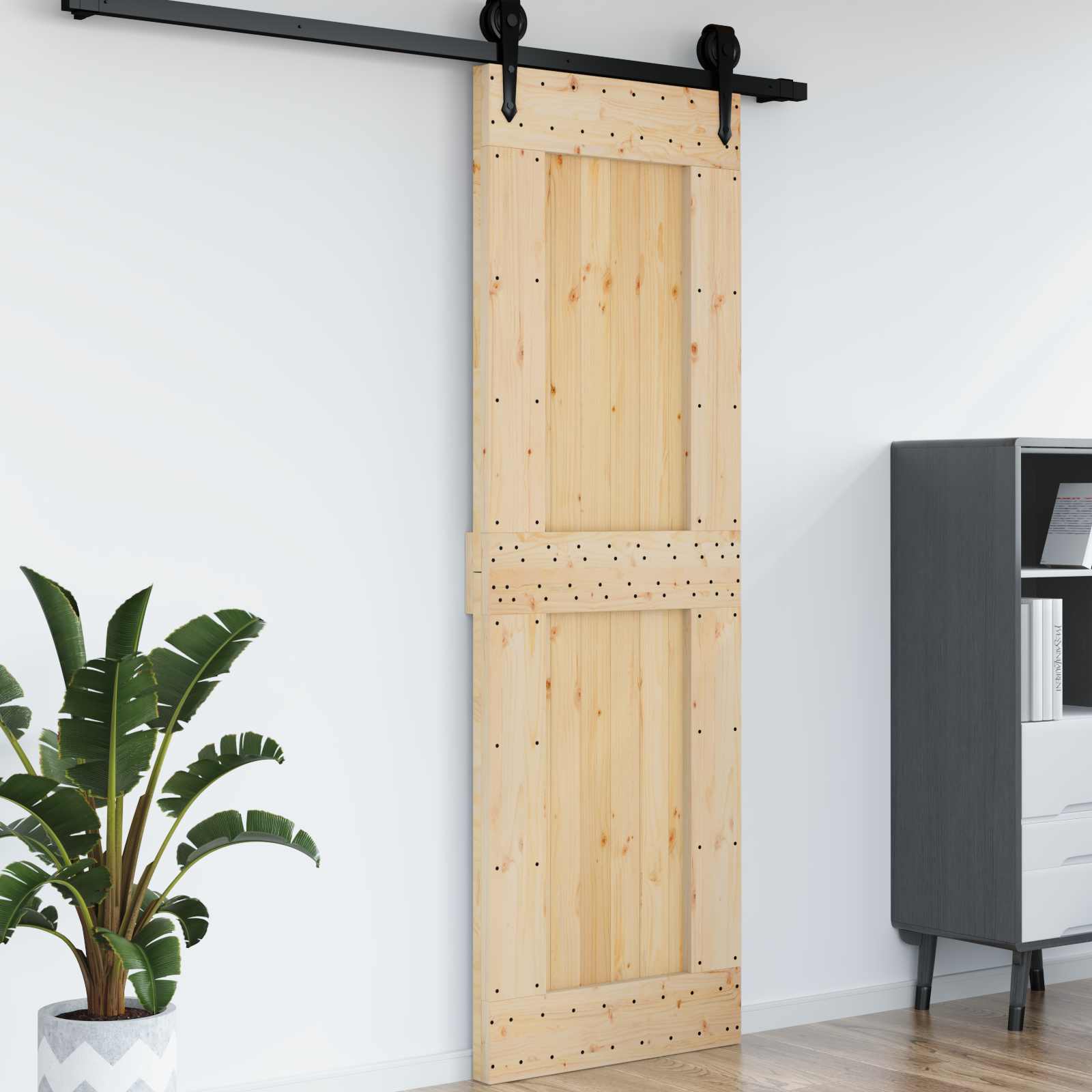 Tür NARVIK 70 x 210 cm Massivkiefer (Unbehandelt) Natur