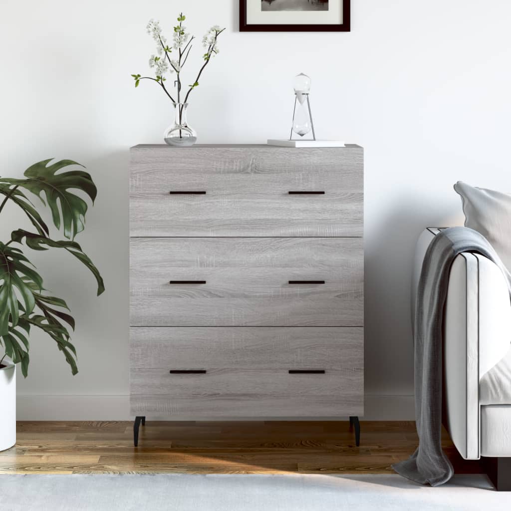 Sideboard Grau Sonoma 69,5x34x90 cm Holzwerkstoff
