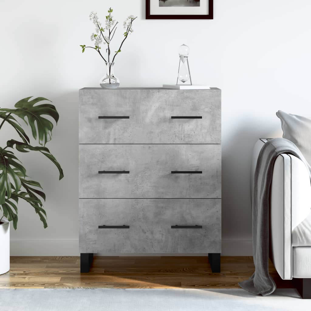 Sideboard Betongrau 69,5x34x90 cm Holzwerkstoff