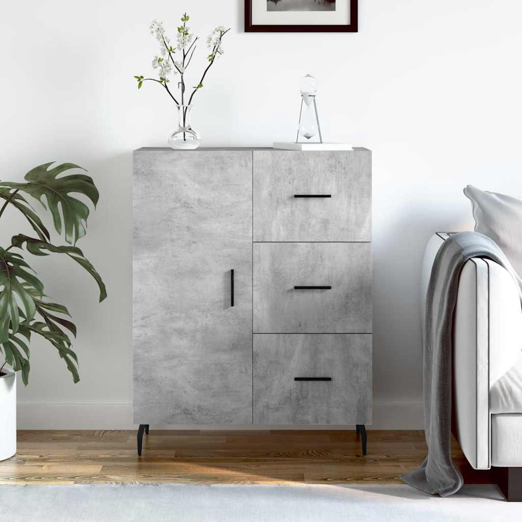 Sideboard Betongrau 69,5x34x90 cm Holzwerkstoff