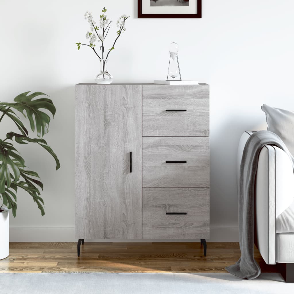Sideboard Grau Sonoma 69,5x34x90 cm Holzwerkstoff