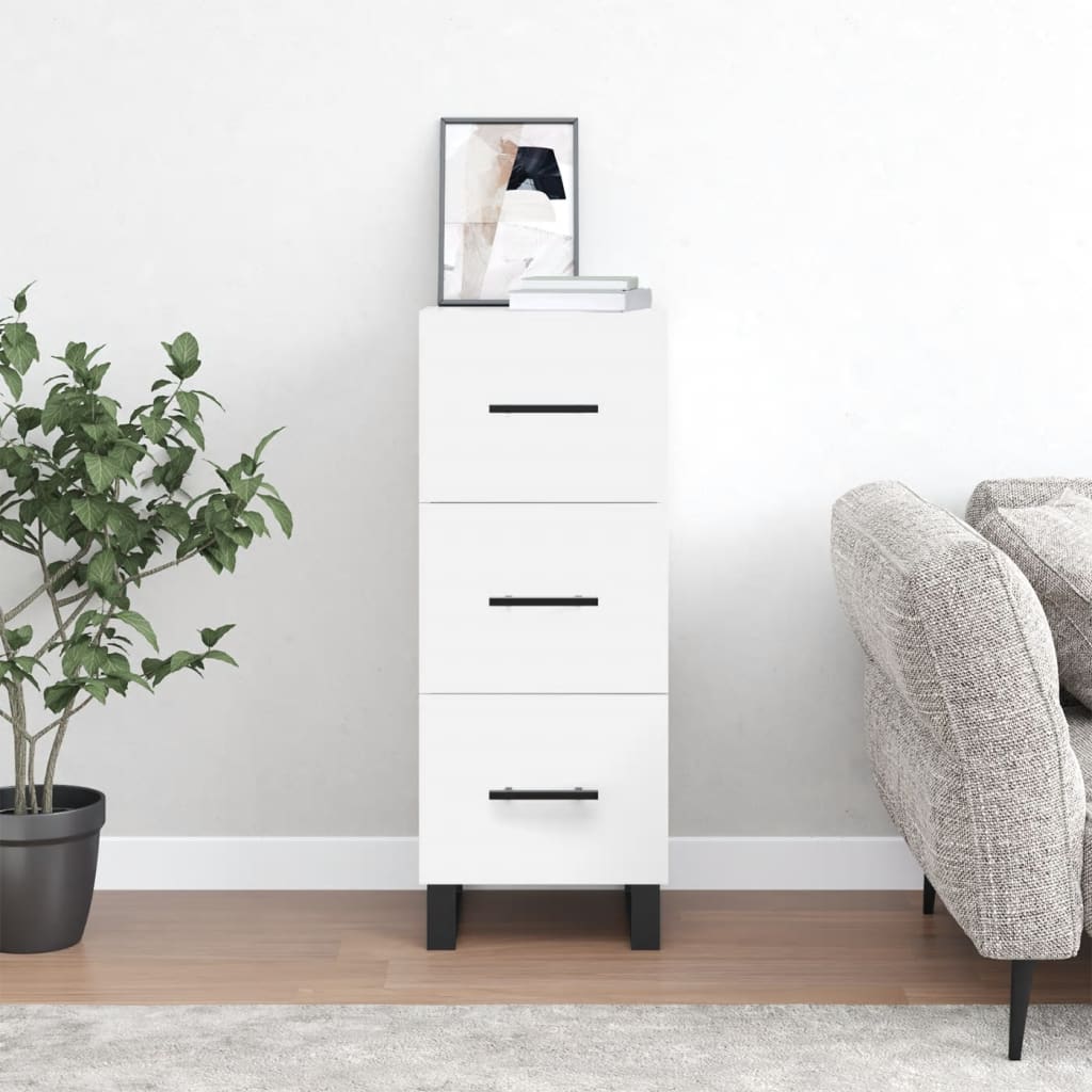 Sideboard Weiß 34,5x34x90 cm Holzwerkstoff