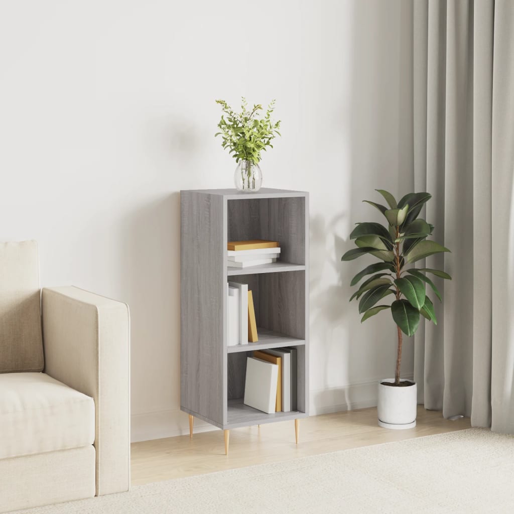 Sideboard Grau Sonoma 34,5x32,5x90 cm Holzwerkstoff