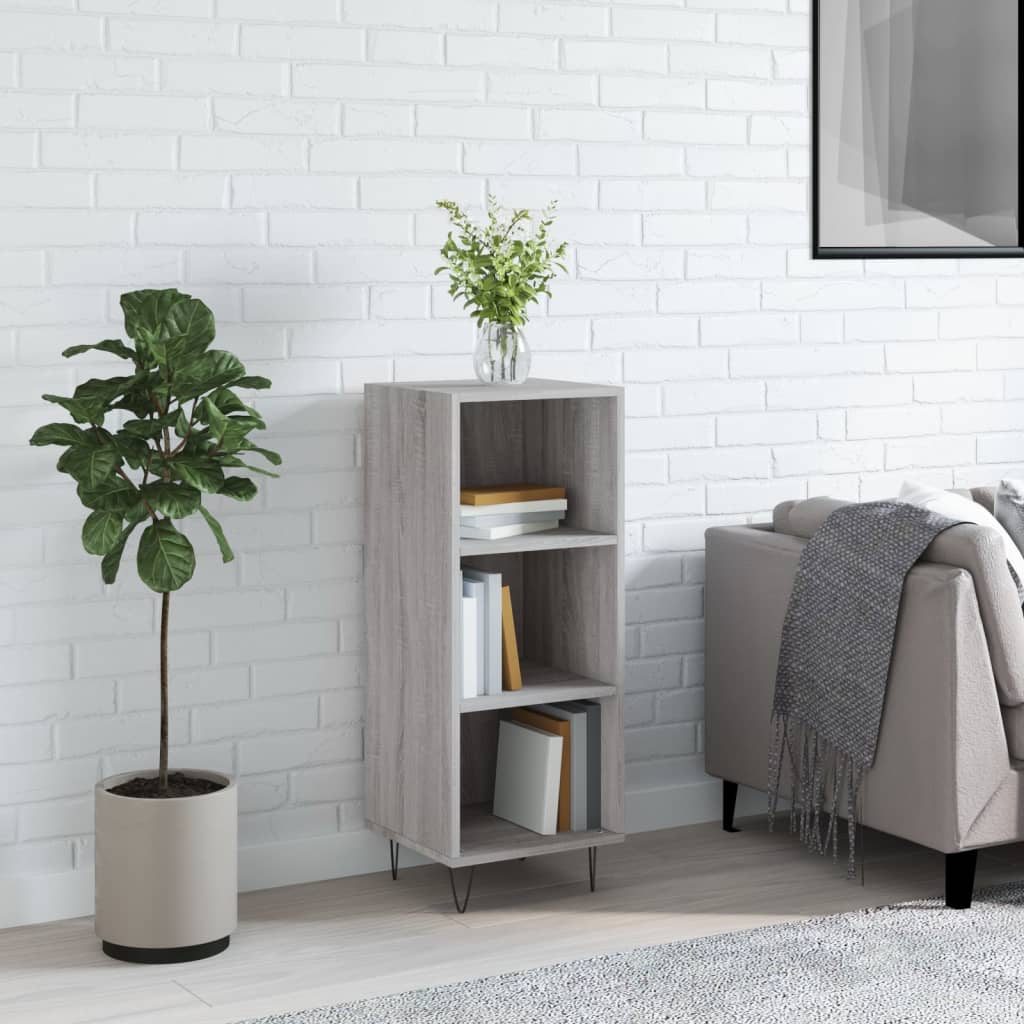 Sideboard Grau Sonoma 34,5x32,5x90 cm Holzwerkstoff