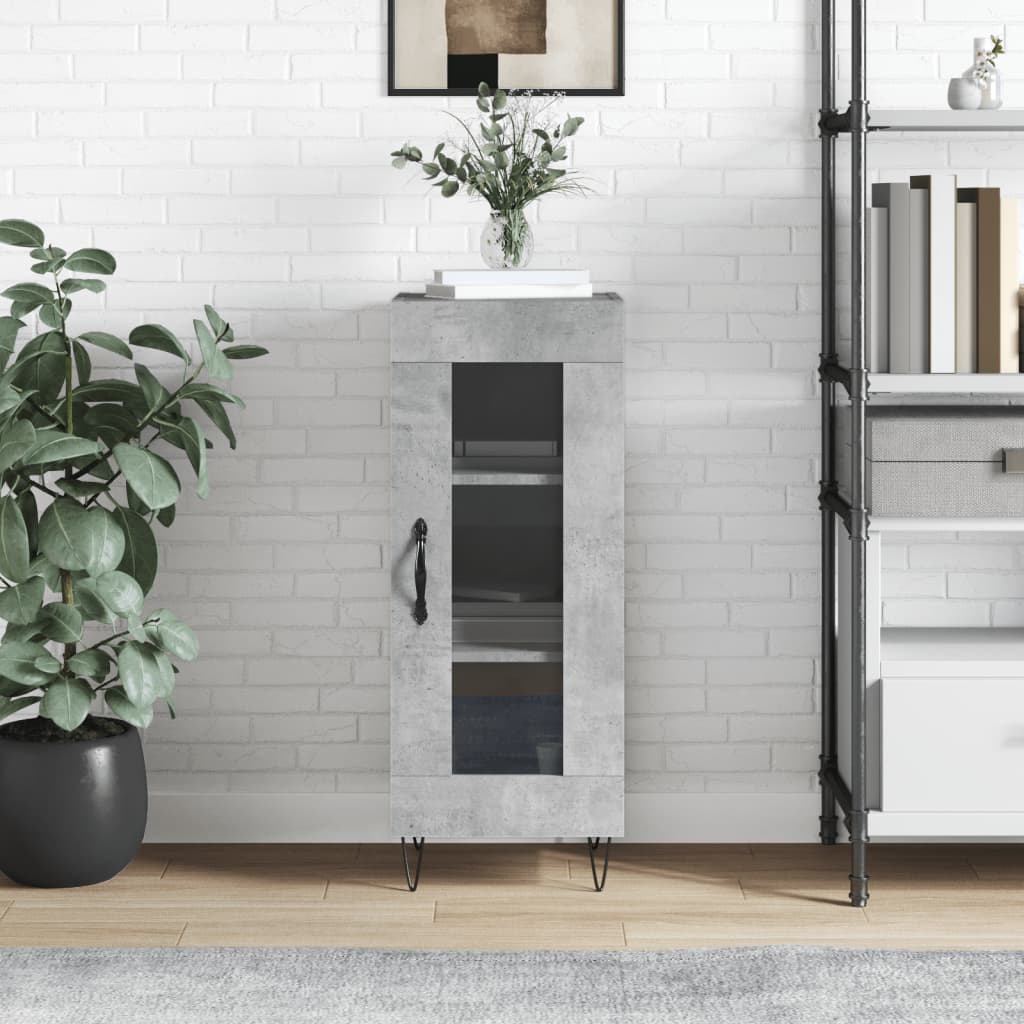 Sideboard Betongrau 34,5x34x90 cm Holzwerkstoff