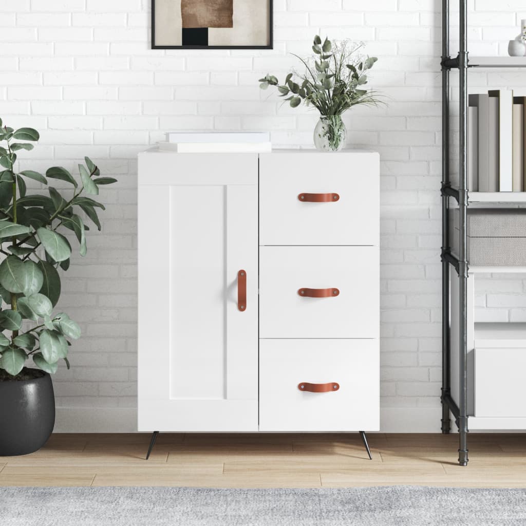 Sideboard Hochglanz-Weiß 69,5x34x90 cm Holzwerkstoff