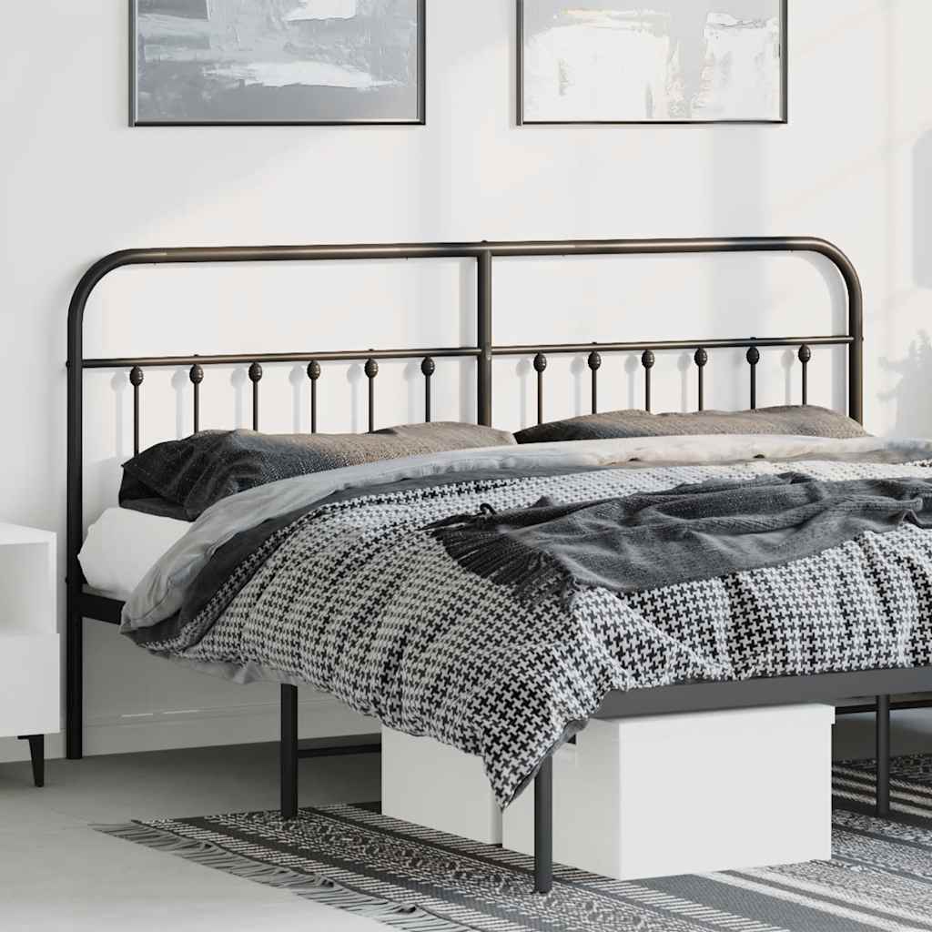 Ersatz-Kopfteil Metall Schwarz 193 cm