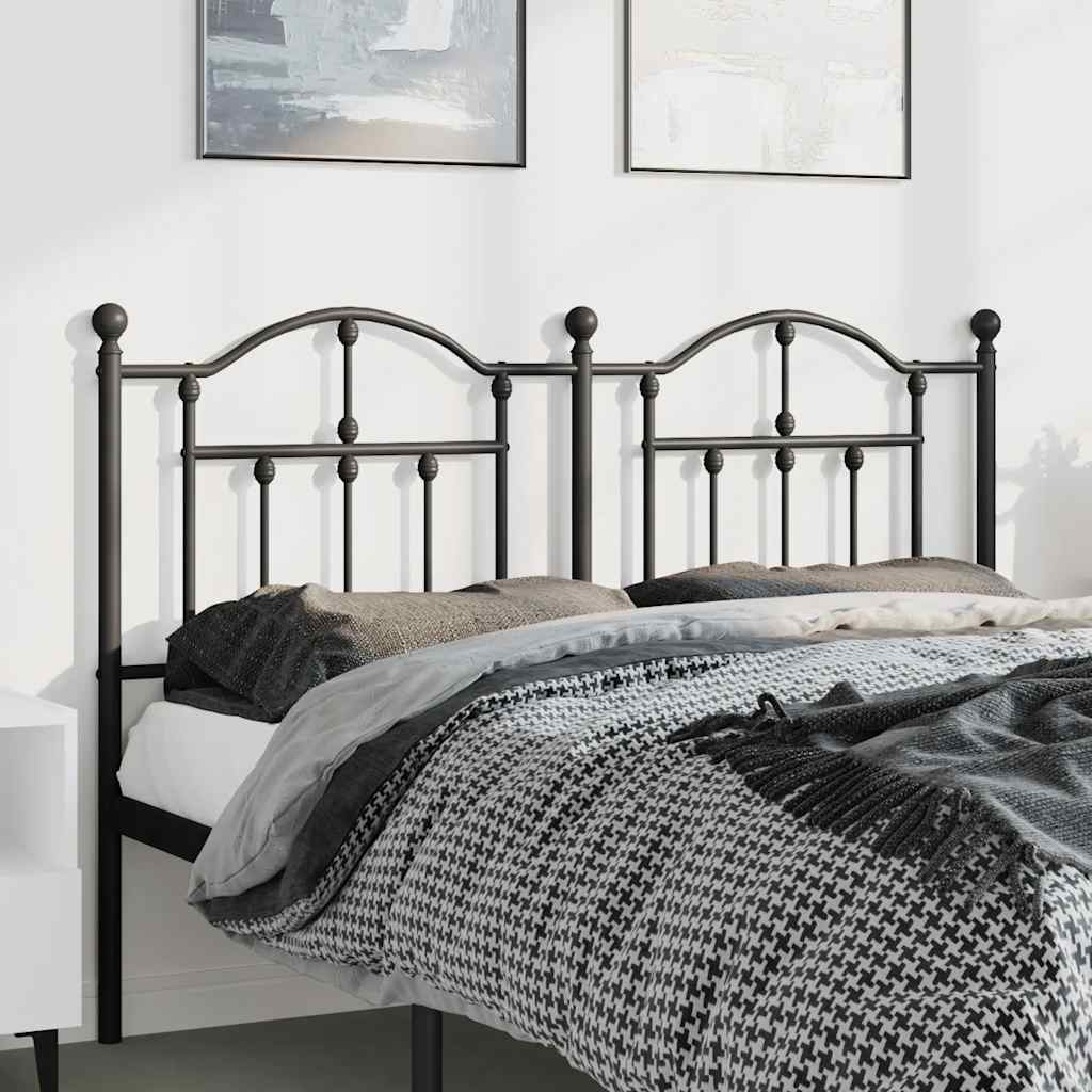Ersatz-Kopfteil Metall Schwarz 150 cm