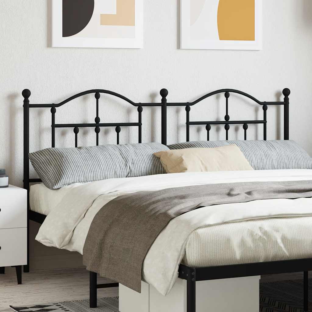 Ersatz-Kopfteil Metall Schwarz 160 cm