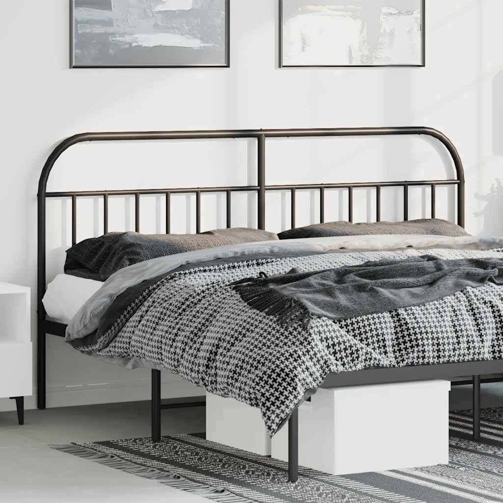 Ersatz-Kopfteil Metall Schwarz 180 cm