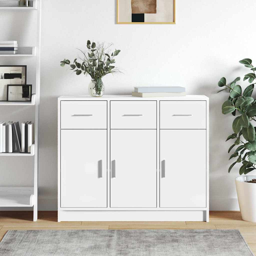 Sideboard Weiß 91 x 28 x 75 cm Holzwerkstoff