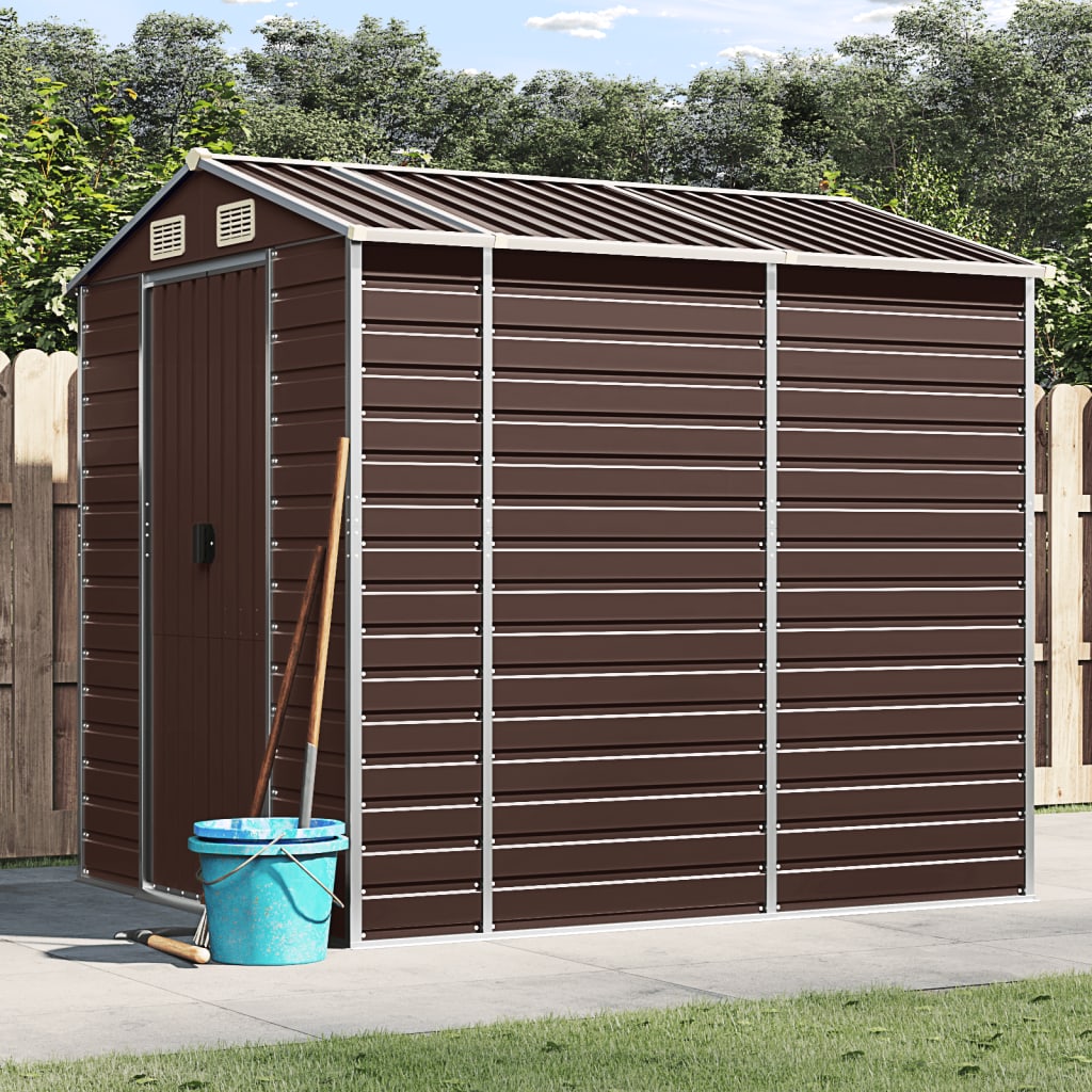 Gartenhaus Braun 191 x 215 x 198 cm Verzinkter Stahl