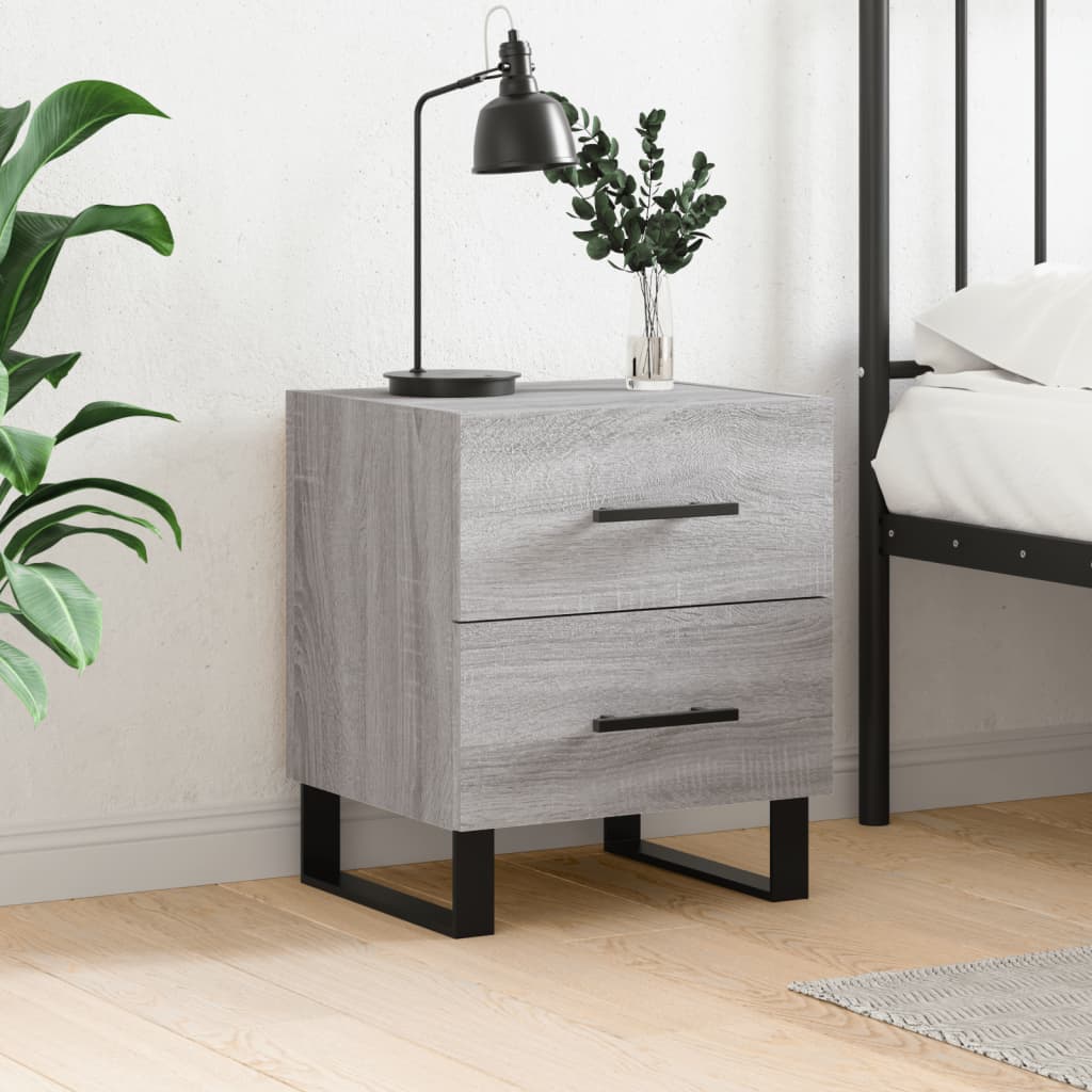 Nachttisch Grau Sonoma 40x35x47,5 cm Holzwerkstoff