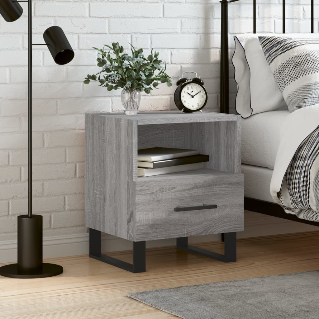 Nachttisch Grau Sonoma 40x35x47,5 cm Holzwerkstoff