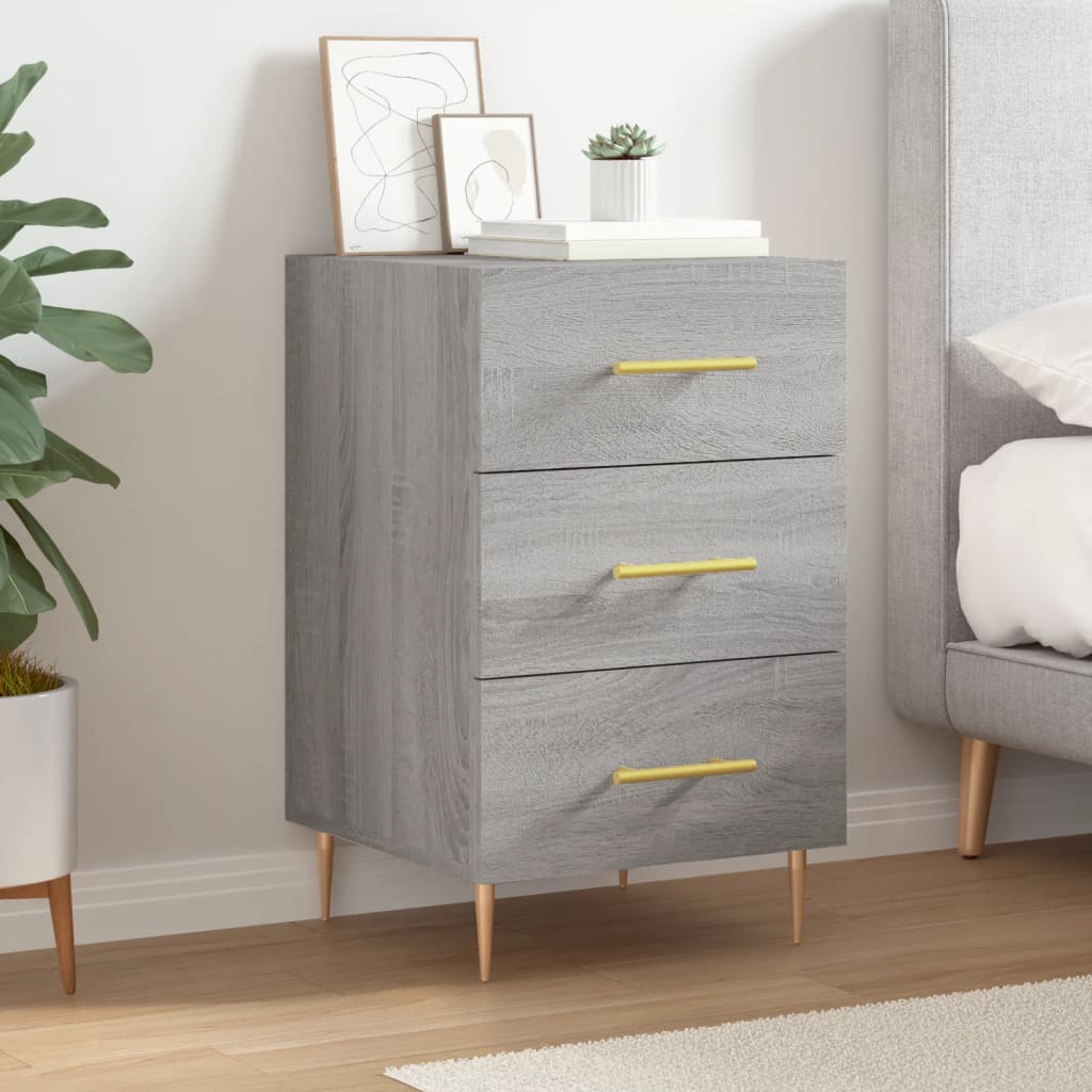 Nachttisch Grau Sonoma 40x40x66 cm Holzwerkstoff
