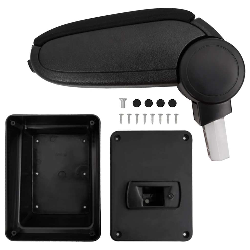 Auto-Armlehne für SKODA OCTAVIA (ab 2014) Schwarz 17x40x(31–49) cm ABS