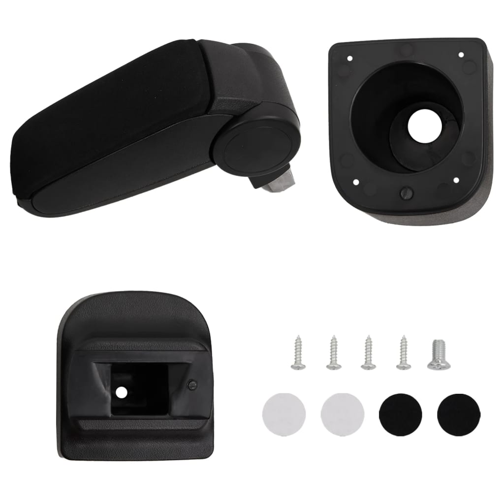 Auto-Armlehne für VW Polo 6R/6C (2009–2017) Schwarz 12x34x(35–47) cm ABS