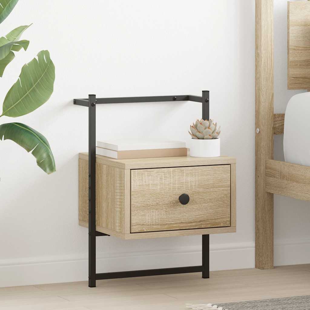 Wand-Nachttisch Sonoma-Eiche 35x30x51 cm Holzwerkstoff
