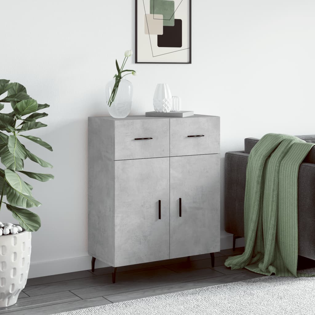 Sideboard Betongrau 69,5x34x90 cm Holzwerkstoff