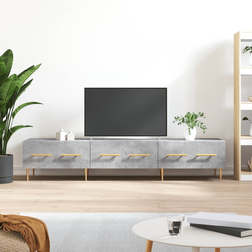 TV-Schrank Betongrau 150x36x30 cm Holzwerkstoff