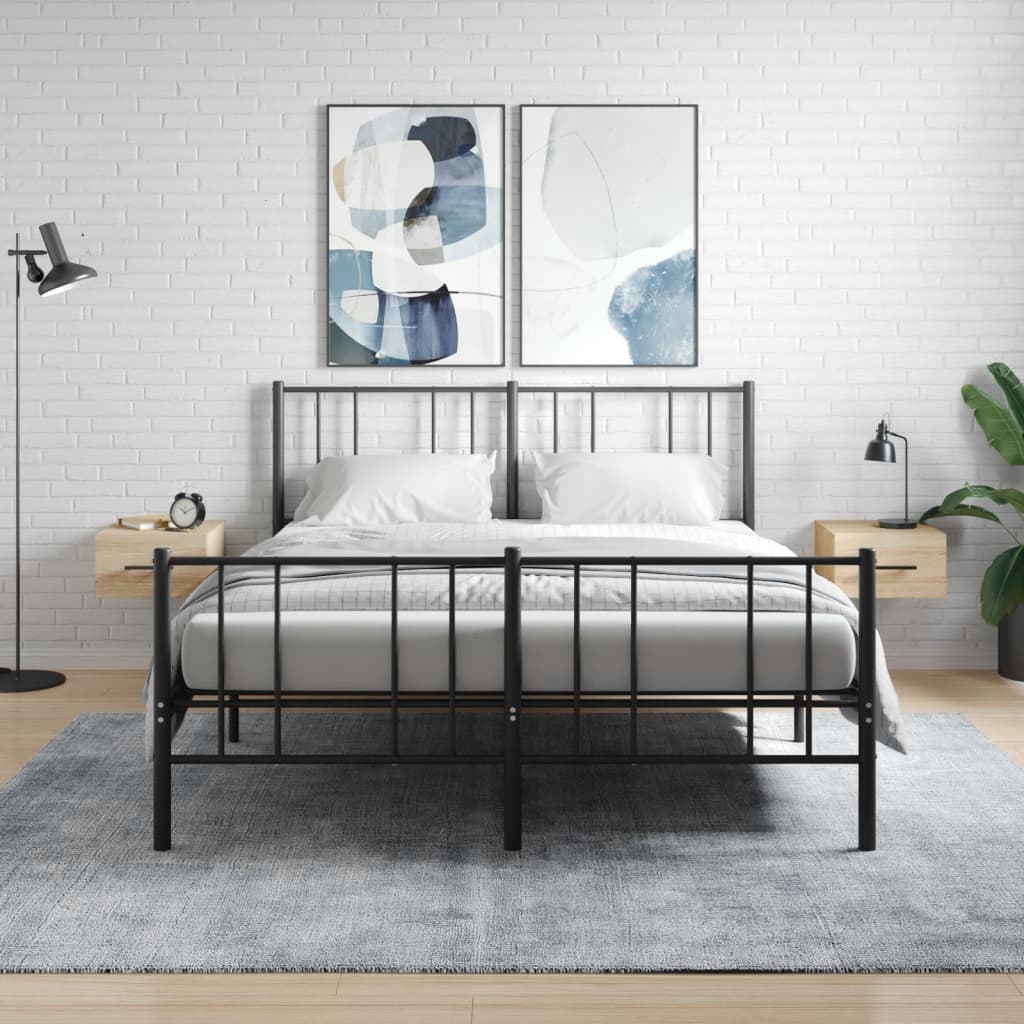 Wand-Nachttische 2 Stk. Sonoma-Eiche 35x35x20 cm