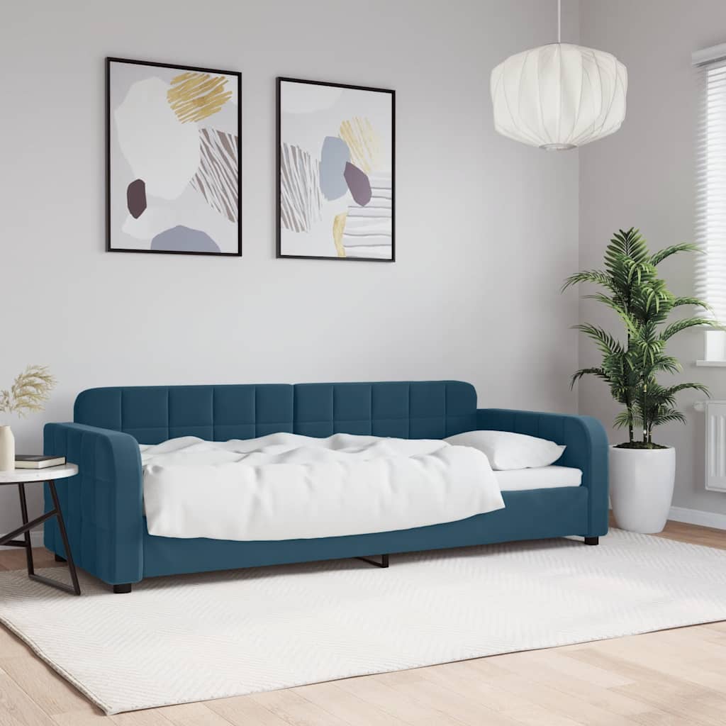 Tagesbett Blau 80x200 cm Samt