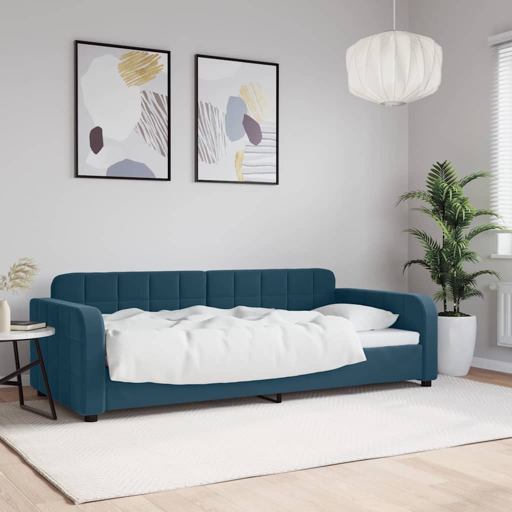 Tagesbett Blau 90x200 cm Samt