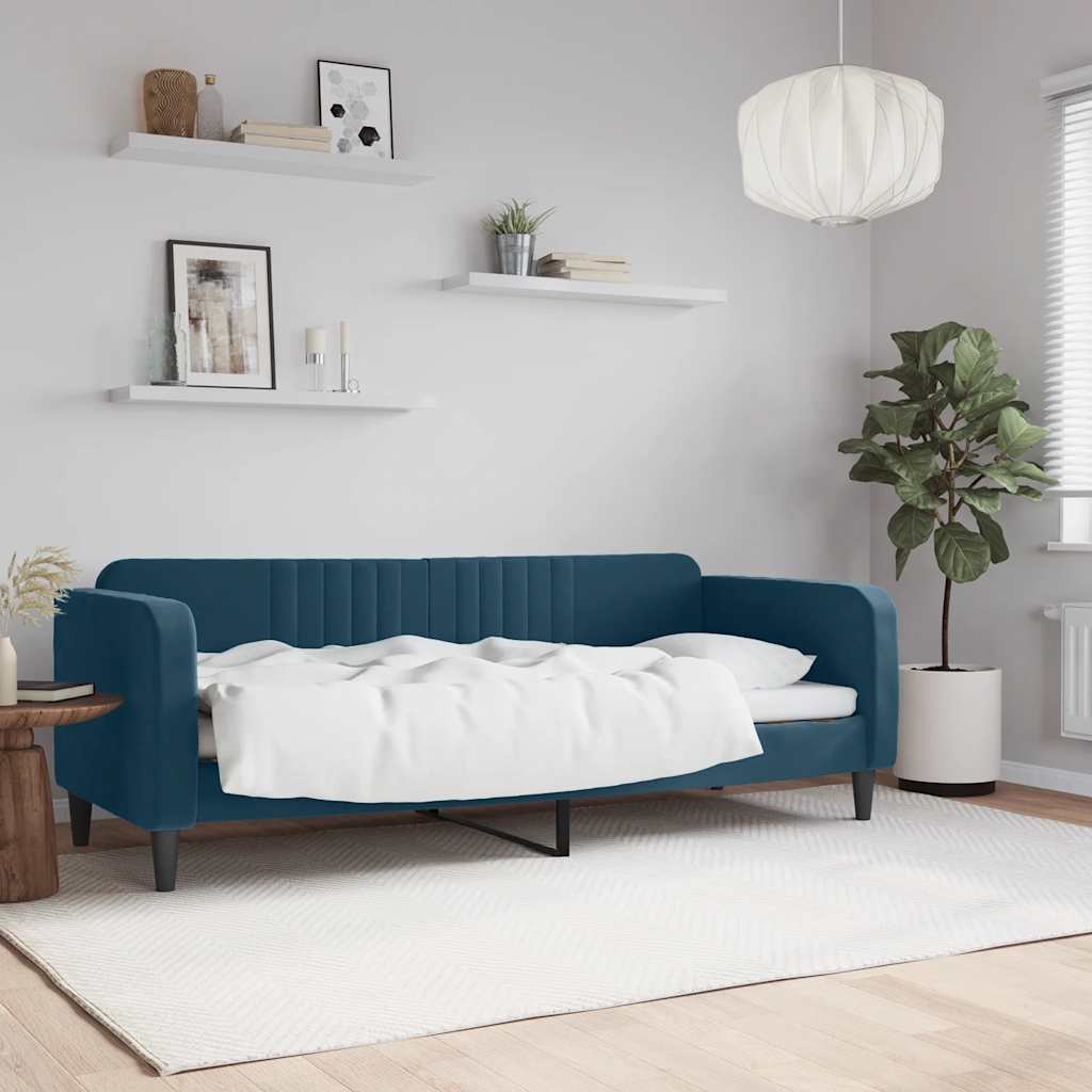 Tagesbett Blau 80x200 cm Samt