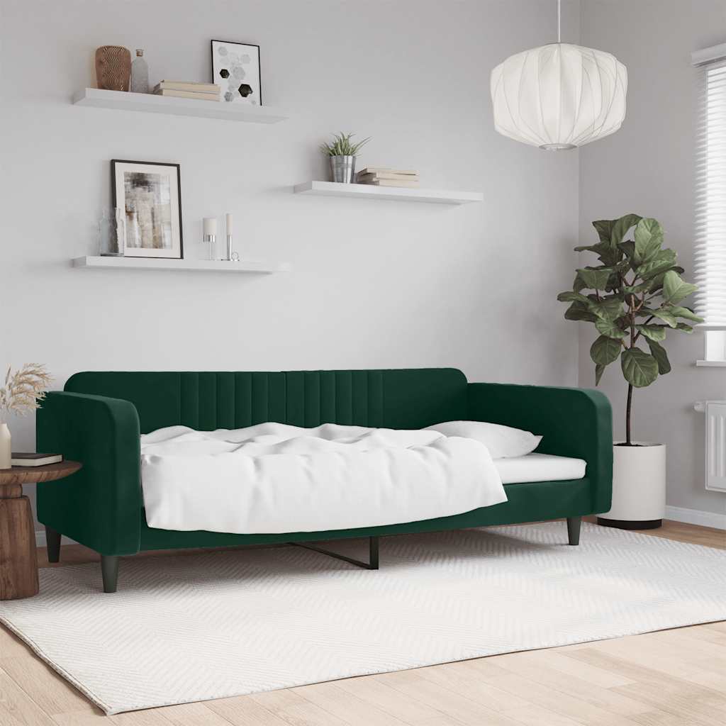 Tagesbett Dunkelgrün 90x200 cm Samt